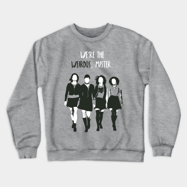 we're the weirdos Crewneck Sweatshirt by ohnoballoons